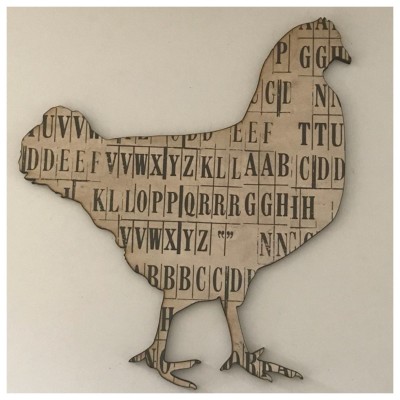 Chicken Wooden Vintage Letters Wall Country Cottage Unique Handmade Bespoke   292417765721